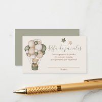 Tarjeta para Rifa de pañales