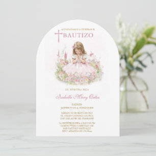 Tarjeta Personalizada Bautizo Niña Invitation