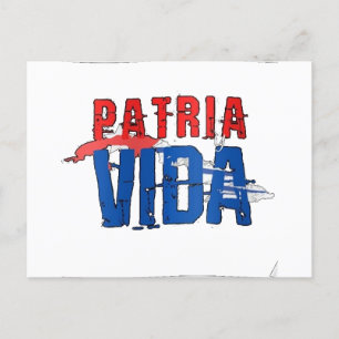 Tarjeta postal Patria y vida Postcard