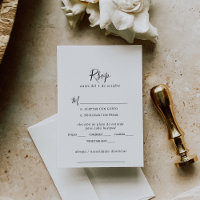 Tarjeta Rsvp con Elección de Menú 