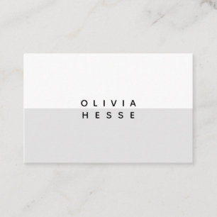 Tarjeta visita Minimal Grey White Business Card