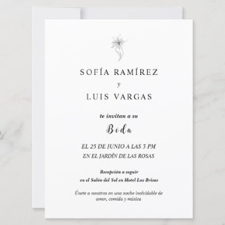 tarjetas de boda en espanol invitation