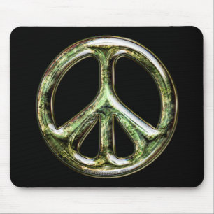Tarnished Peace Sign Mouse Pad