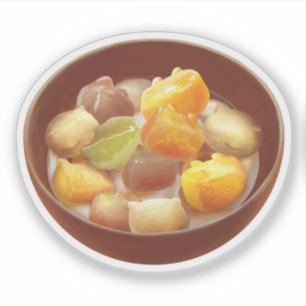 Taro Ball Dessert Illustration