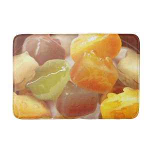 Taro Ball Dessert Illustration Bath Mat