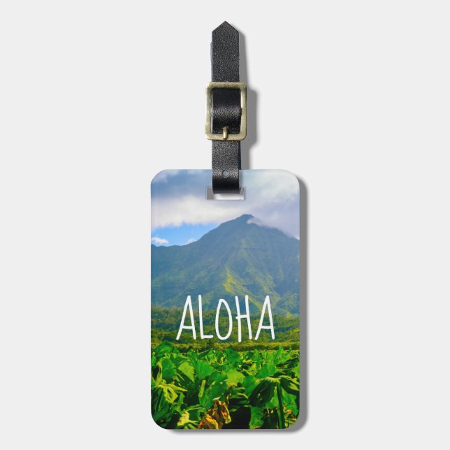 Taro Fields, Hanalei, Kauai, Hawaii Luggage Tag (Front Vertical)
