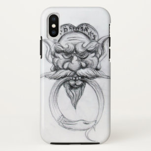 TAROT/ANTIQUE FANTASY GROTESQUE MASK Black White iPhone XS Case