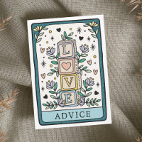 Tarot Baby Shower Advice and Wishes Activity Card