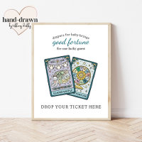 Tarot Baby Shower Diaper Raffle Table Sign