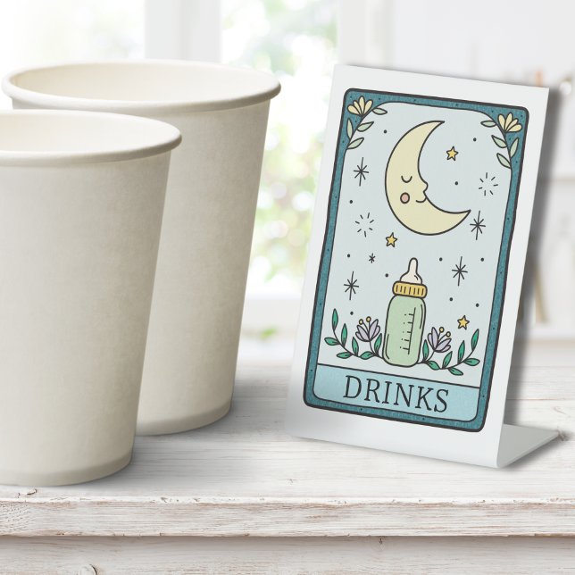 Tarot Baby Shower Drinks Table Pedestal Sign (Creator Uploaded)