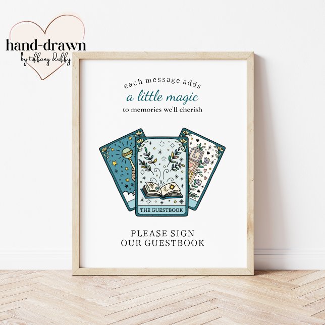 Tarot Baby Shower Frameable Guest Book Sign (Creator Uploaded)