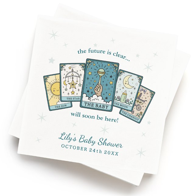 Tarot Baby Shower Personalised Paper Napkin (Creator Uploaded)