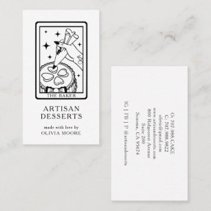 Tarot Baker Pastry Chef  Business Card