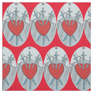 Tarot Card 3 Swords Thunder_Cove Fabric