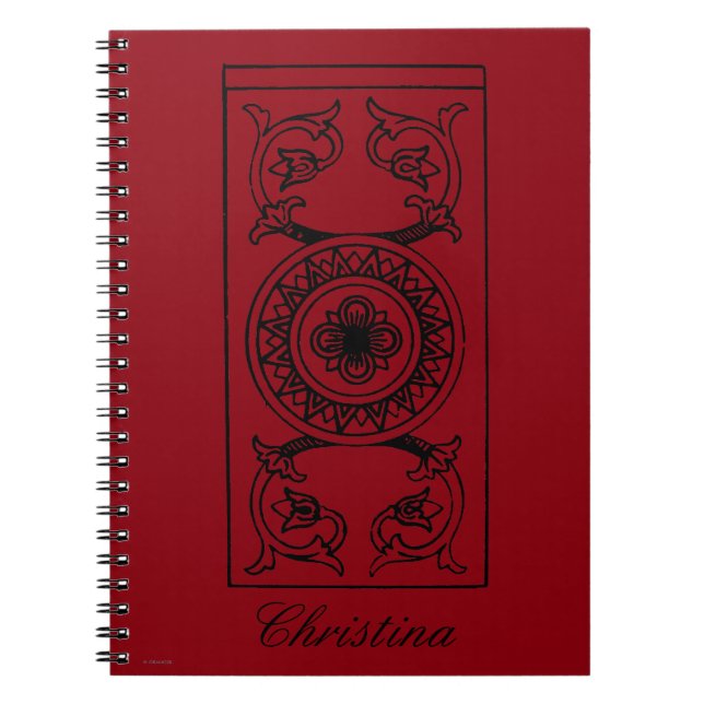 Tarot Card: Ace Of Pences Spiral Notebook (Front)