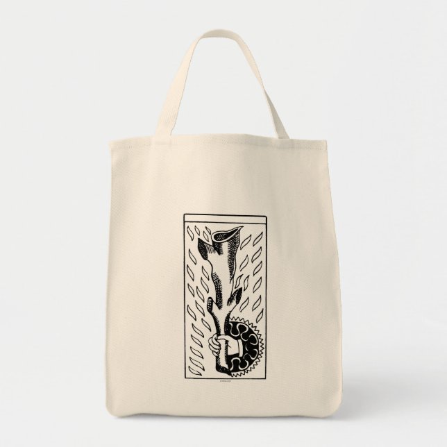 Tarot Card: Ace Of Rods Tote Bag (Front)