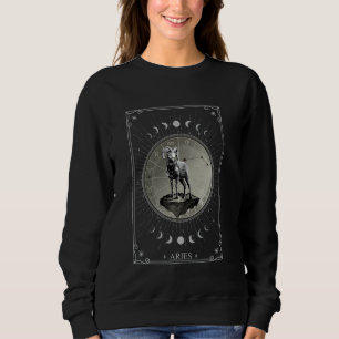 Tarot Card Aries Zodiac Sign Astrology March April Sweatshirt