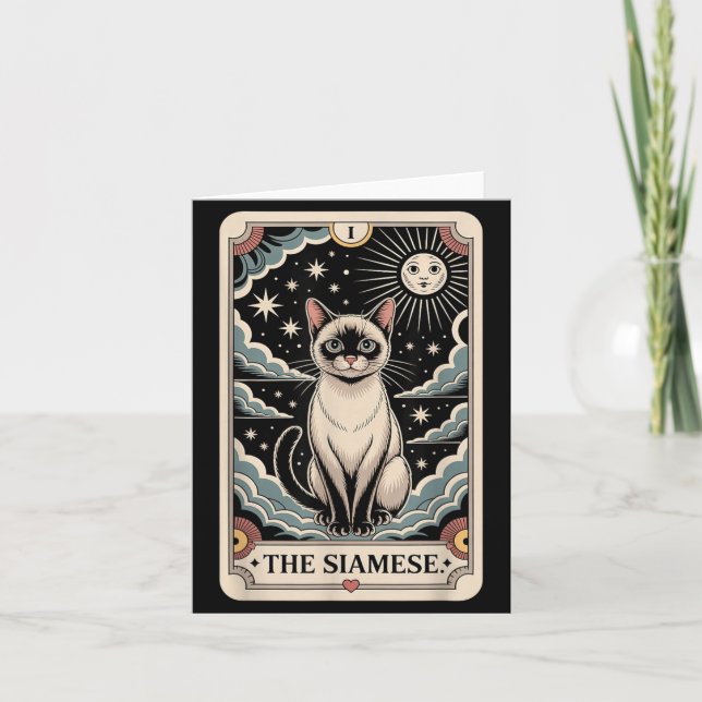 Tarot Card Cat Halloween The Siamese (Front)