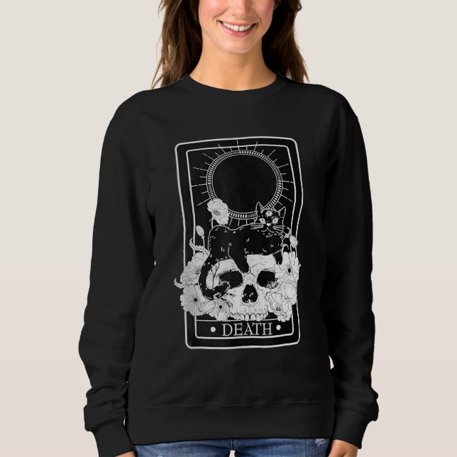 Tarot Card Cat  The Death Sweatshirt (Front)