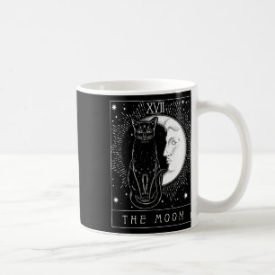 Tarot Card Crescent Moon And Cat Graphic Coffee Mug