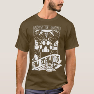 Tarot Card Crescent Moon And Cat Paw Reading T-Shirt