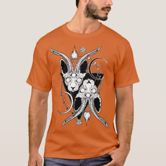 Tarot Card Crescent Moon And Sphynx Cat Lover Occu T-Shirt