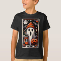 Tarot Card Cute Ghost Spooky Season Jack O Lantern