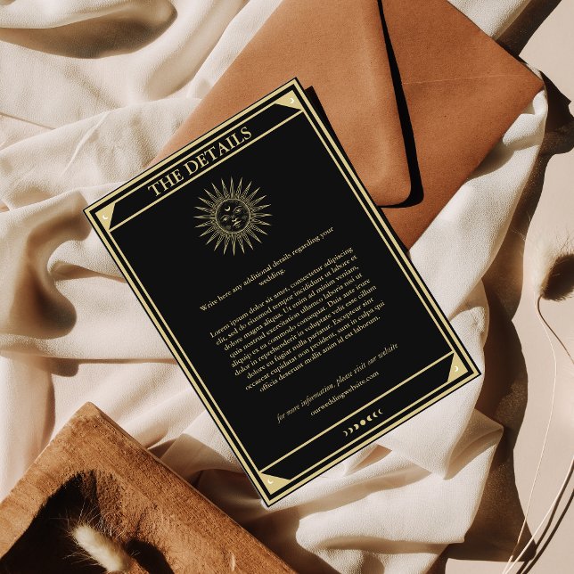 Tarot Card Elegant Wedding Details Vintage Sun (Creator Uploaded)