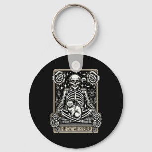 Tarot Card Emo Gothic - Occult The Cat Whisperer Key Ring
