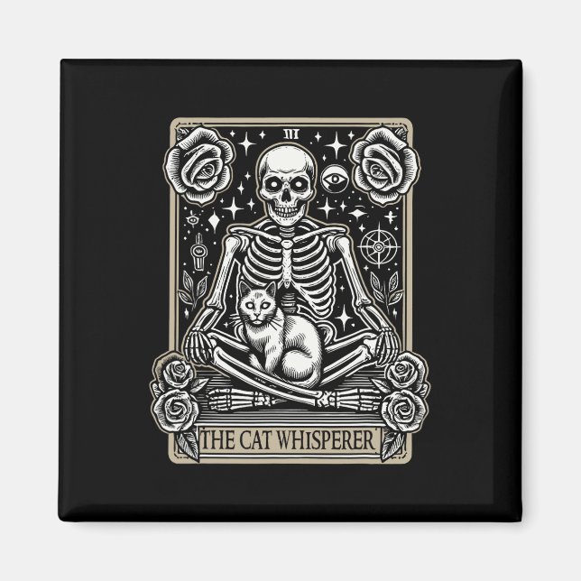 Tarot Card Emo Gothic - Occult The Cat Whisperer  Magnet (Front)