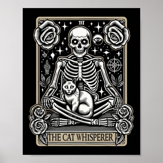 Tarot Card Emo Gothic - Occult The Cat Whisperer  Poster (Front)