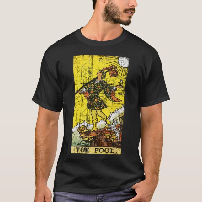 Tarot Card Fool Major Arcana T-Shirt (Front)