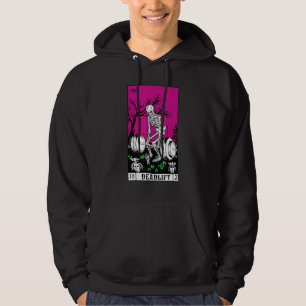 Tarot Card Funny Gym Deadlifts Workout Occult Read Hoodie