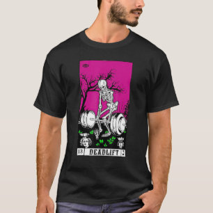 Tarot Card Funny Gym Deadlifts Workout Occult Read T-Shirt