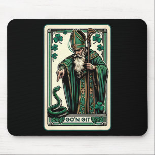 Tarot Card Funny St Patricks Day Tee Go'n Git St P Mouse Pad