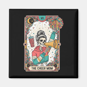 Tarot Card Gothic Cheer Mom Skeleton Funny Cheerle Magnet