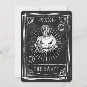Tarot card Halloween invitation