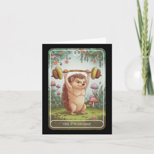 Tarot Card Hedgehog Strongman Lifting Workout Gym 