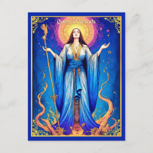 Tarot Card Illustration, Queen of Wands