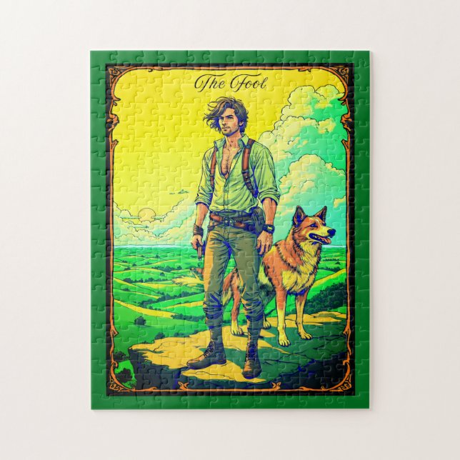 Tarot Card Illustration, The Fool Jigsaw Puzzle (Vertical)