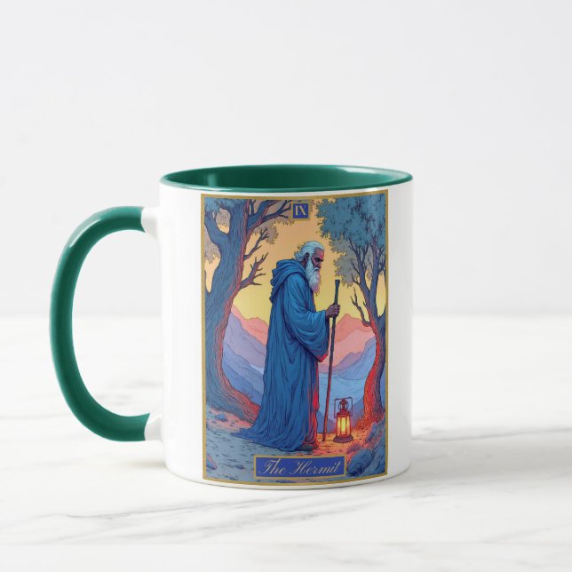 Tarot Card Illustration, The Hermit Mug (Left)