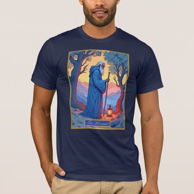Tarot Card Illustration, The Hermit T-Shirt (Front)