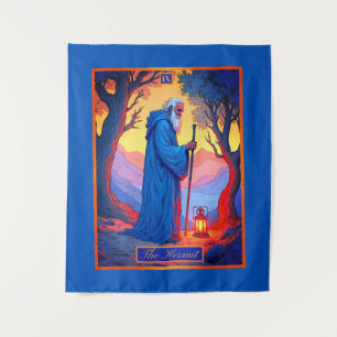Tarot Card Illustration, The Hermit Tapestry