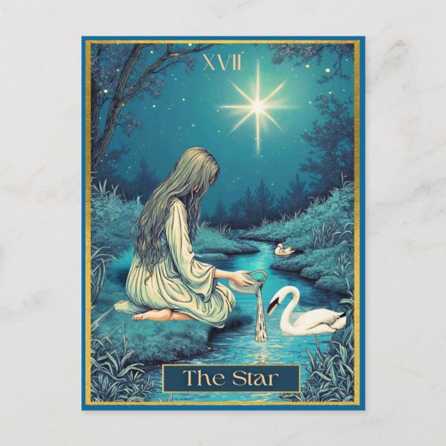 Tarot Card Illustration, The Star (Front)