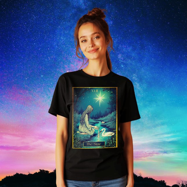 Tarot Card Illustration, The Star Tri-Blend Shirt (Creator Uploaded)