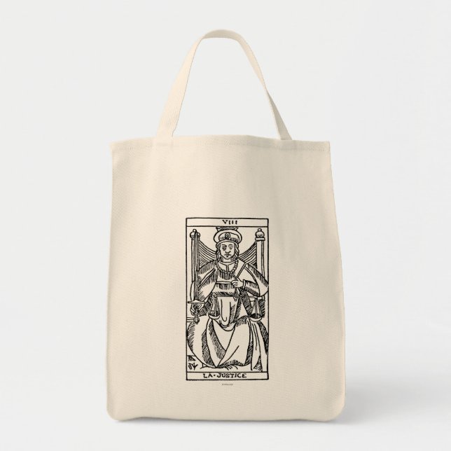 Tarot Card: Justice Tote Bag (Front)