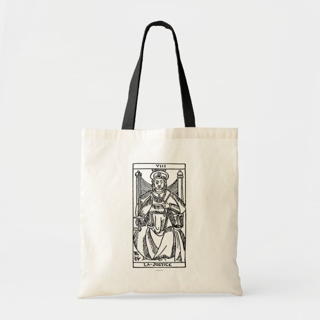 Tarot Card: Justice Tote Bag (Front)
