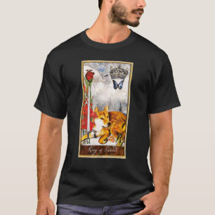 Tarot Card King of Swords And Dog Cosmic Graphic D T-Shirt