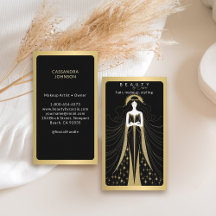 Tarot Card Makeup Hairdresser Aesthetician Black