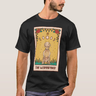 Tarot Card Occult Magic Occultism Dog Weimaraner T-Shirt